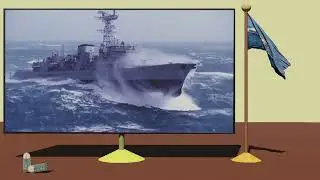 Navy ship in storms | Warship hit by monster wave