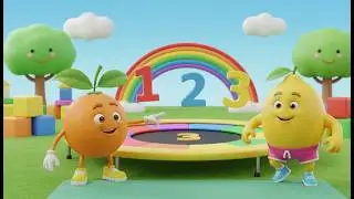Counting Fun Bouncing from Six to Ten on the Rainbow Trampoline | Learn Numbers with Joy