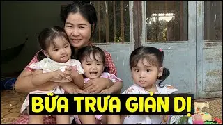 Ba bé sinh ba Gạo Sữa Kem ngoan ngoãn ăn bữa trưa giản dị cùng mẹ | TAM CÔNG CHÚA