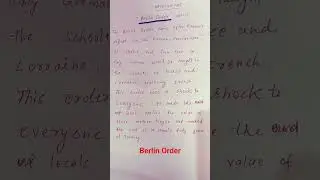 The Berlin Order: Impact & Significance | The Last Lesson Class 12 #exampreparation #thelastlesson