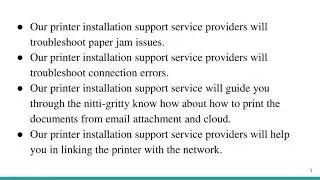 Printer Installation Support Guides with Printer Tech Support Number