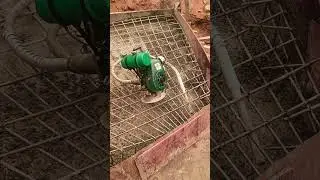 Construction of thrust block in Ductile Iron pipe line.