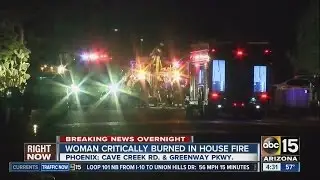 Woman seriously injured in Phoenix house fire