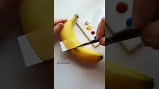 How closely can I color match this banana? #colormatching #art #creative