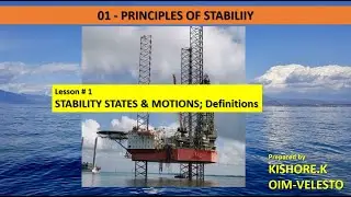 PRINCIPLE OF STABILITY: Lesson 1 STABILITY STATES AND MOTIONS Definitions