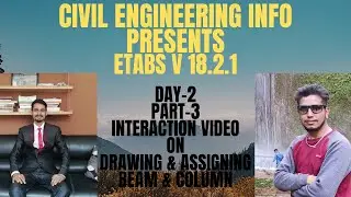Etabs Day-2 part-3 Interaction video on  assigning beam  & columns