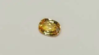 1.428 Carat Orange Sapphire Very Good Cut Oval 8 x 6 mm Calibrated Heated Loose Stone