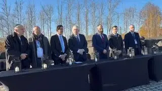 Harley Lippman at Auschwitz Representing U.S. Holocaust Survivors
