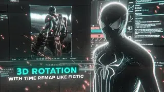 3d rotation with time remap like @fictic_editz tutorial | fictic 3d rotation tutorial after effects