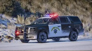 GTA ROLEPLAY RUNNING SOME CHP IN THE SNOW!