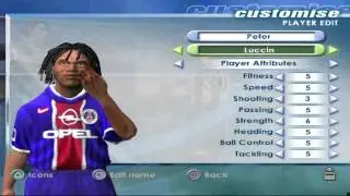 PSG Paris Saint Germain Fifa 2001 Squad Faces Anelka Okopara Yankovski Cisse Christian Leitizi