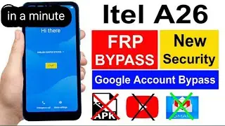 itel A26 A571L FRP/Google Lock Bypass Android 10 Without PC | itel A571L Frp Bypass | itel a26 frp
