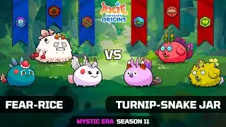 FEAR-RICE vs TURNIP-SNAKE JAR | SEASON 11 | AXIE INFINITY ORIGINS