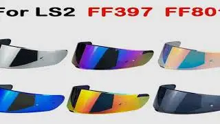 LS2 FF397 FF801 Motorcycle Helmet Visor Clear Dark Smoke Multicolour Silver Shield Vizard