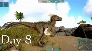 Finally tamed max level Raptor |How to tame Raptor in ark ultimate mobile edition Day 8 (Hindi/Urdu)