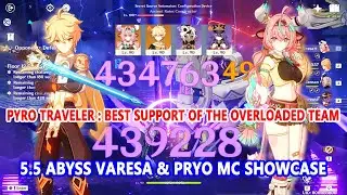 Pyro Traveler : Best Support of the Overloaded Team | 5.5 Abyss Varesa & Pryo MC Showcase