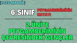 6.Sınıf (Yeni) Peygamberimizin Hayatı 2.Ünite Peygamberimizin Çevresindeki Gençler