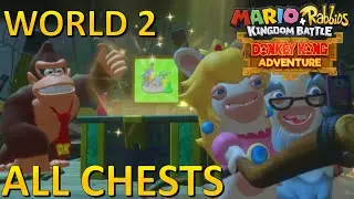 Mario + Rabbids Donkey Kong Adventure DLC - World 2 All Chests