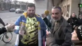 French designer Christian Audigier walking in the streets of Paris