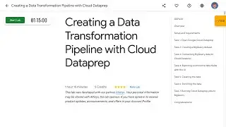 Creating a Data Transformation Pipeline with Cloud Dataprep GSP430