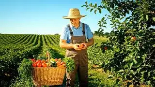 R&eacute;colte d&rsquo;Automne 🍎🥕 | Un Homme Cueille Fruits et L&eacute;gumes