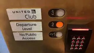 Гидравлический лифт Schindler RT до терминала B United Club, Международный аэропорт Орландо, Орла...
