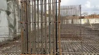 what is staggering in raft foundation reinforcement during building construction? | alternate bars