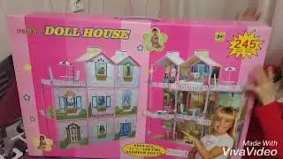 Обзор трехэтажного дома  для Барби. Doll House. 245 деталей Bambi