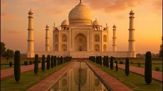 The Taj Mahal is magnificent white-marble monument symbolizing eternal love.#shortvideo #shortsfeed 
