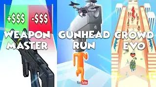 Weapon Master x Crowd Evolution x Human Gun. GAMEPLAY Walkthrough. Android, iOS (Game No Ads)