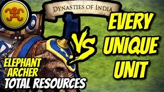 ELITE ELEPHANT ARCHER (Bengalis) vs EVERY UNIQUE UNIT (Total Resources) | AoE II: DE