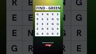 Find GREEN  in this word search 🔎 #WordSearch #BrainChallenge #FindTheWord #HiddenWord #puzzletime