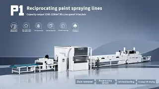 Automated Paint Sprayer Demonstration Cabinets can be painted/door panels/frame strips/glass/