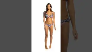 Motel Sakila Ruffle Floral Bikini Top | SwimOutlet.com