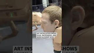 Visitors flock to see robot dog effigies of Musk, Zuckerberg and Bezos | AFP