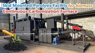 Skid Mounted Biomass Pyrolysis Equipment for Biochar Production Facility