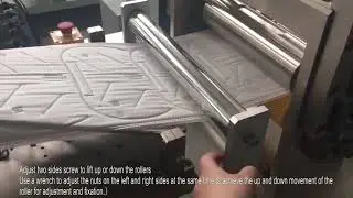 Folded mask production line rollers adjustment