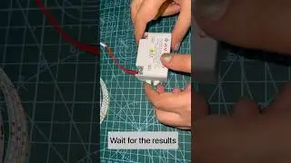 DIY led strip on mirror #shorts #diy
