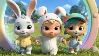 Backpack Portal Day! Little Funny Bunny & Kitty&rsquo;s Magic Zipper Worlds | Full Episode for Kids