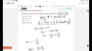JAMB Mathematics 2020 Solutions Q1 to Q20