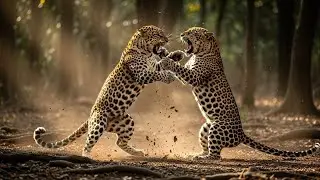 Two Leopards Brutal Fight in Dense Jungle | Forest Rescue Team Saves Leopards | Wildlife Documentary