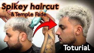 How to make a spikey haircut & templefade. A clean fade💇
