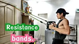 รีวิวเล่นกล้ามด้วยยางยืดแรงต้านครับ 💪 #Resistance bands.