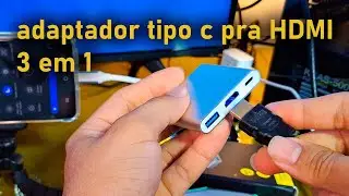 Adaptador Tipo C para HDMI modo Dex teste Teclado e Mouse