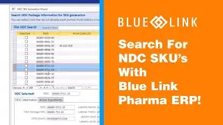 Find NDC SKU's with Blue Link Pharma ERP
