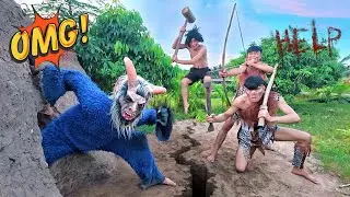 Tribal Warriors Attack Ferocious Monsters In Cave | 1