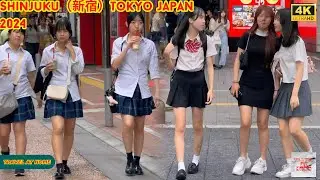 4k hdr japan travel 2024 | Walk in Shinjuku（新宿）Tokyo Japan |  Relaxing Natural City ambience