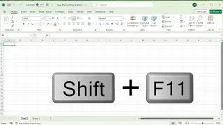 Shortcut to insert new sheet in excel
