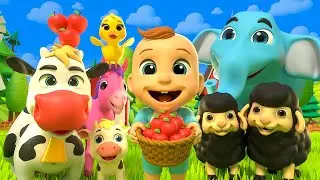 Farm Animals Learning and Playtime Songs | LuLu Melon Nursery Rhymes Series For Kids