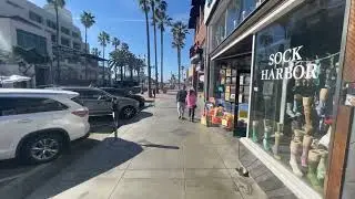 A nice walk in Huntington Beach Main Street